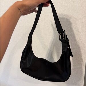 Black baguette bag
